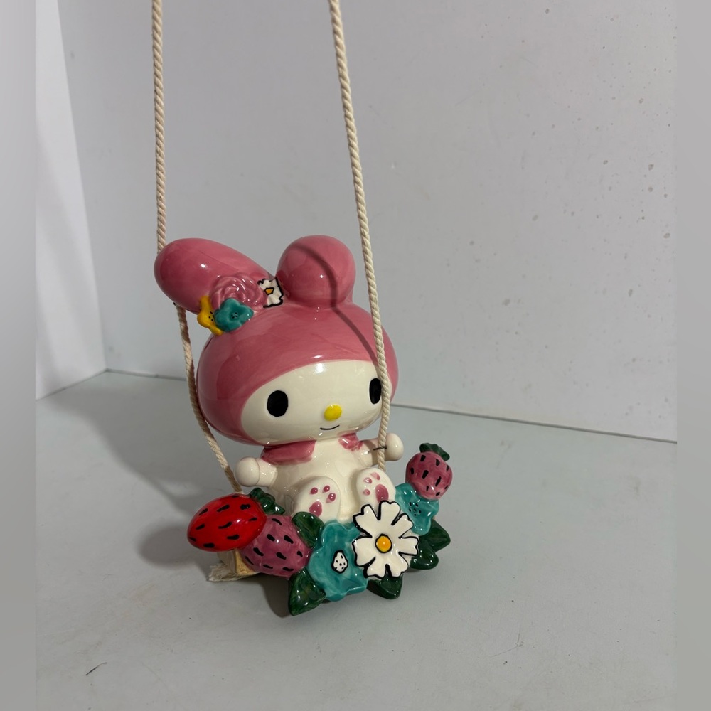 My Melody Hello Kitty Garden Swinger Hanging Figurine Ceramic Décor Blue Sky
